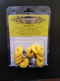 DOMINATOR RACE PRODUCTS 1200-A-YE Body Bolt Kit Yellow Allen Head
