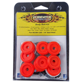 DOMINATOR RACE PRODUCTS 1200-B-FLO-OR Body Bolt Kit Flou Orange Hex Head