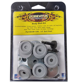 DOMINATOR RACE PRODUCTS 1200-B-GRY Body Bolt Kit Gray Hex Head