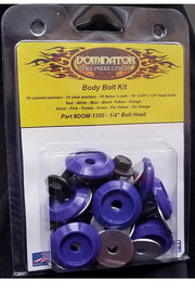 DOMINATOR RACE PRODUCTS 1200-B-PU Body Bolt Kit Purple Hex Head