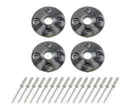 DOMINATOR RACE PRODUCTS 1202-BK Scuff Plate Plastic 4pk Black