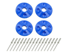 DOMINATOR RACE PRODUCTS 1202-BL Scuff Plate Plastic 4pk Blue