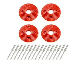 DOMINATOR RACE PRODUCTS 1202-RD Scuff Plate Plastic 4pk Red