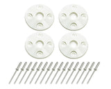 DOMINATOR RACE PRODUCTS 1202-WH Scuff Plate Plastic 4pk White