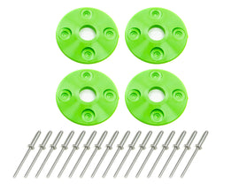 DOMINATOR RACE PRODUCTS 1202-XG Scuff Plate Plastic 4pk Xtreme Green
