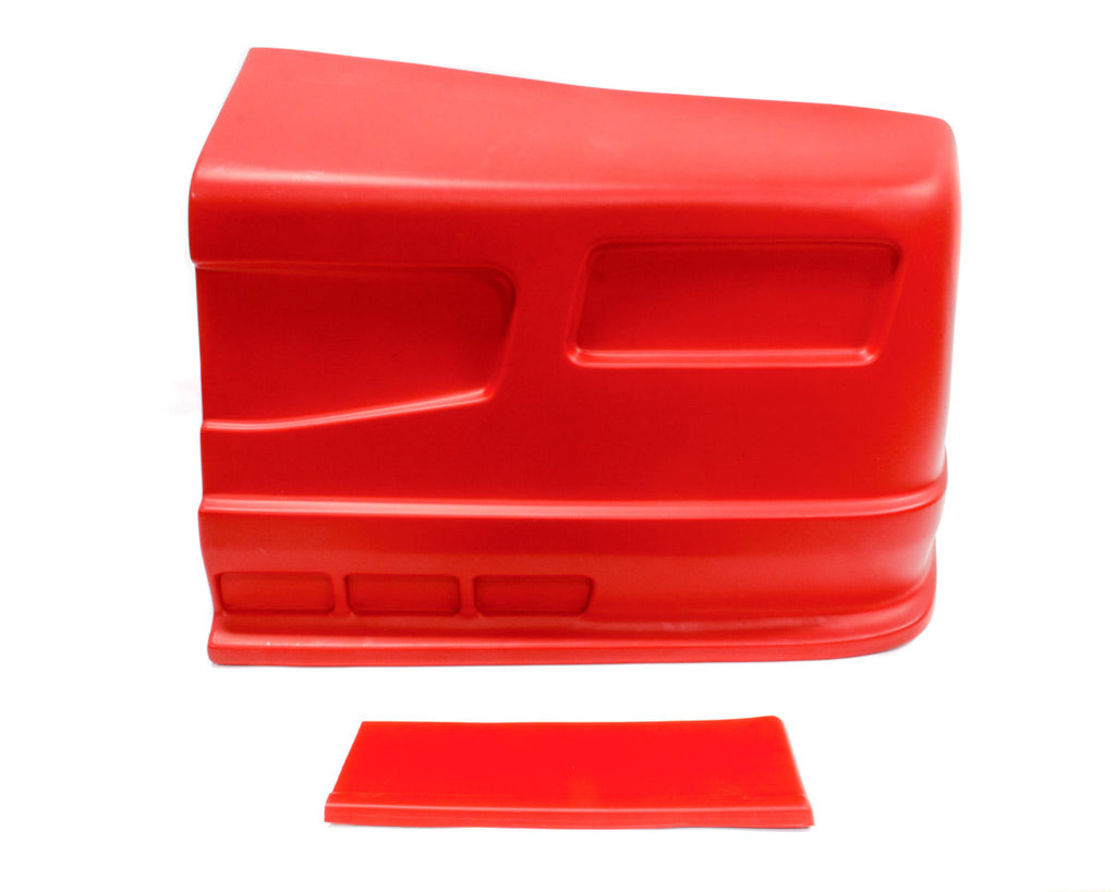 DOMINATOR RACE PRODUCTS DOM-302-RD Dominator Race Products SS Nose Left Side - Red - Driver Side Fender Extension Included