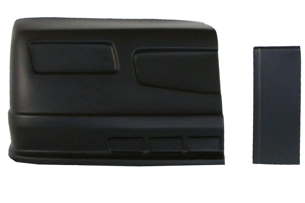 DOMINATOR RACE PRODUCTS DOM-303-BK Dominator Race Products DOM-303-BK SS Nose Right Side with Fender Extension - Black Plastic for Street Stock Vehicles