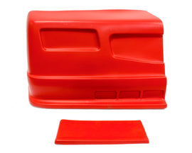 DOMINATOR RACE PRODUCTS DOM-303-RD Dominator Race Products SS Nose Passenger Side with Fender Extension - Red for Street Stock