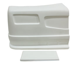 DOMINATOR RACE PRODUCTS DOM-303-WH Dominator Race Products DOM-303-WH Passenger Side SS Nose with Fender Extension in White