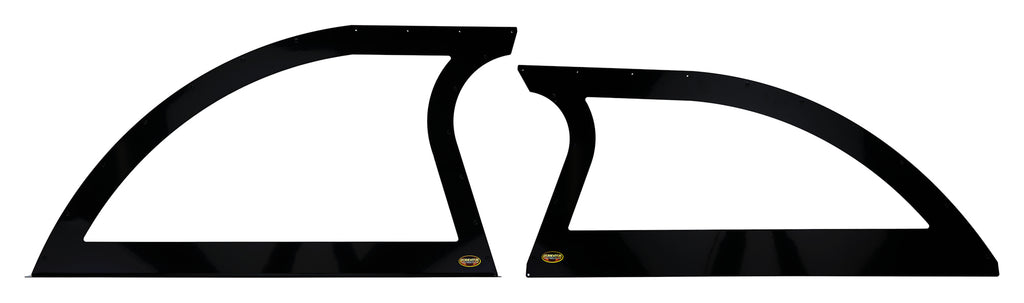DOMINATOR RACE PRODUCTS 805-AL-BK Aluminum Sails Black Pair Open Style