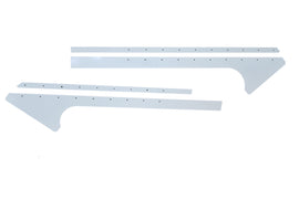 DOMINATOR RACE PRODUCTS 810-AL-WH Pillar Post Alum White Pair Late Model