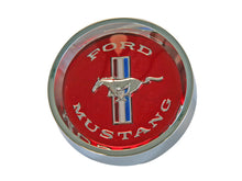 Load image into Gallery viewer, DRAKE AUTOMOTIVE GROUP C5ZZ-1130-W Drake Automotive Group C5ZZ-1130-W Red and Chrome Steel Wheel Center Cap for 1965-1966 Ford Mustang