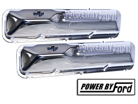 DRAKE AUTOMOTIVE GROUP C6OZ-6A582-C 390/428 Valve Cover Chrome Power By Ford