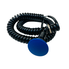 DRAG RACE SOLUTIONS 3109-MBLU DRAG RACE SOLUTIONS Shredder Transbrake Button with Cord - Blue (Part #3109-MBLU)