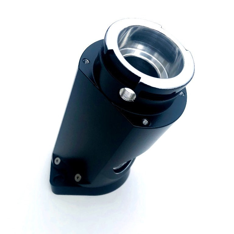 DRAG RACE SOLUTIONS 3300-001B Billet Water Filler Neck - Angled Black