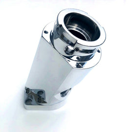 DRAG RACE SOLUTIONS 3300-001P Billet Water Filler Neck - Angled Polished