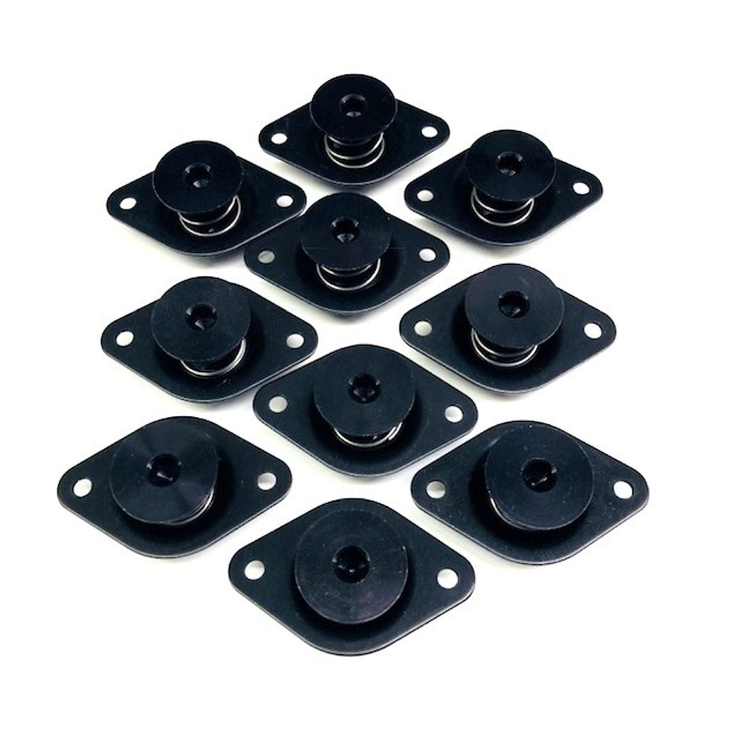 DRAG RACE SOLUTIONS 4010-550E-B Qtr Turn Self Eject Alm Fastener Large Hex Head