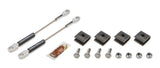 DRAG RACE SOLUTIONS 4040-WMS-BLK Mild Stl Weld On Tether Kit Collector Tethers