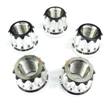 Load image into Gallery viewer, DRAG RACE SOLUTIONS 7505-625P Billet Aluminum 12pt Lug Nuts 5/8in Polished 5pk