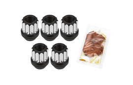 DRAG RACE SOLUTIONS 7605-500M Billet Aluminum 12pt Lug Nuts 1/2 5pk