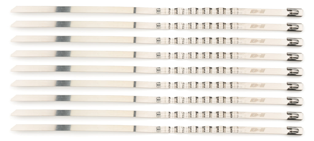 DESIGN ENGINEERING 10204 Design Engineering Lockjaw Locking Ties 8 Inch - Stainless Steel Pipe Wraps, Pack of 9