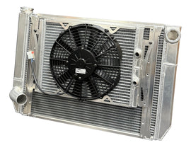FLUIDYNE PERFORMANCE RGM.SLM.CLOSEDV2 Fluidyne Performance Dual-Row Radiator with Oil Cooler for GM Vehicles - Part RGM.SLM.CLOSEDV2