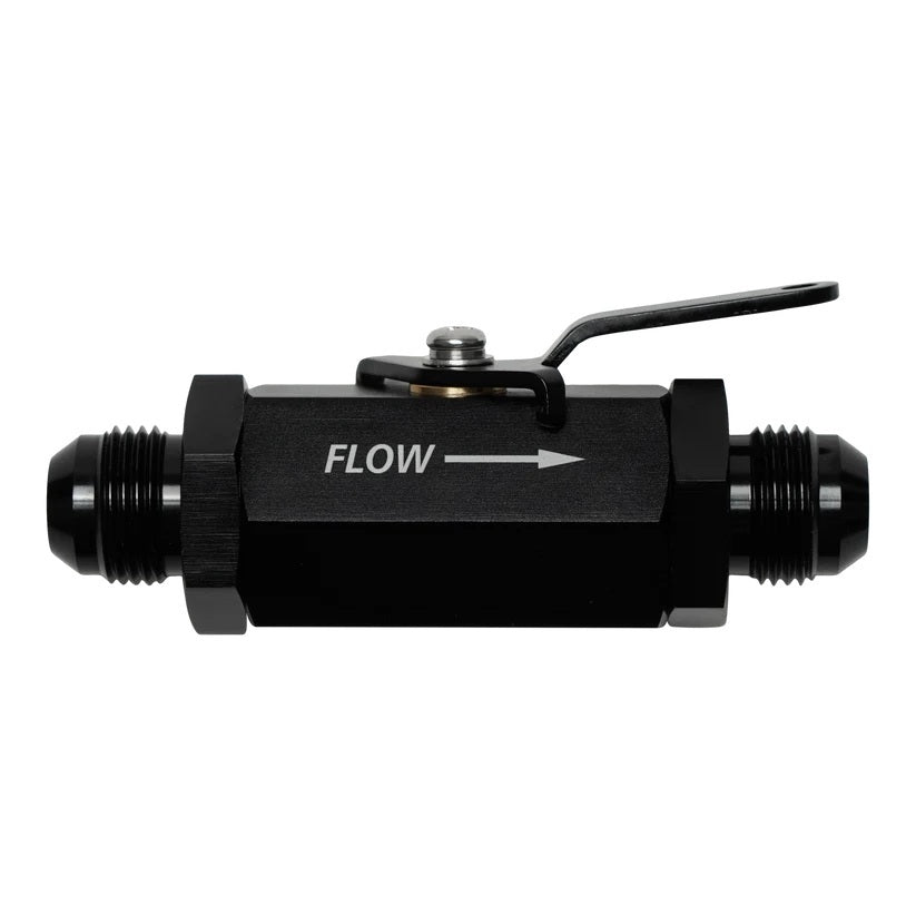 DEATSCHWERKS 6-02-0434-B DeatschWerks 6-02-0434-B 8AN Manual Shut-Off Valve, Male to Male, Black Anodized Aluminum