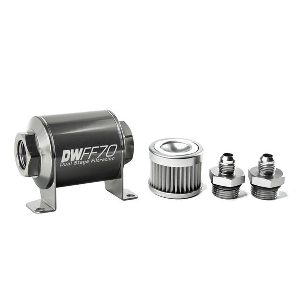 DEATSCHWERKS 8-03-070-010K-6 In-line Fuel Filter Kit 6an 10-Micron
