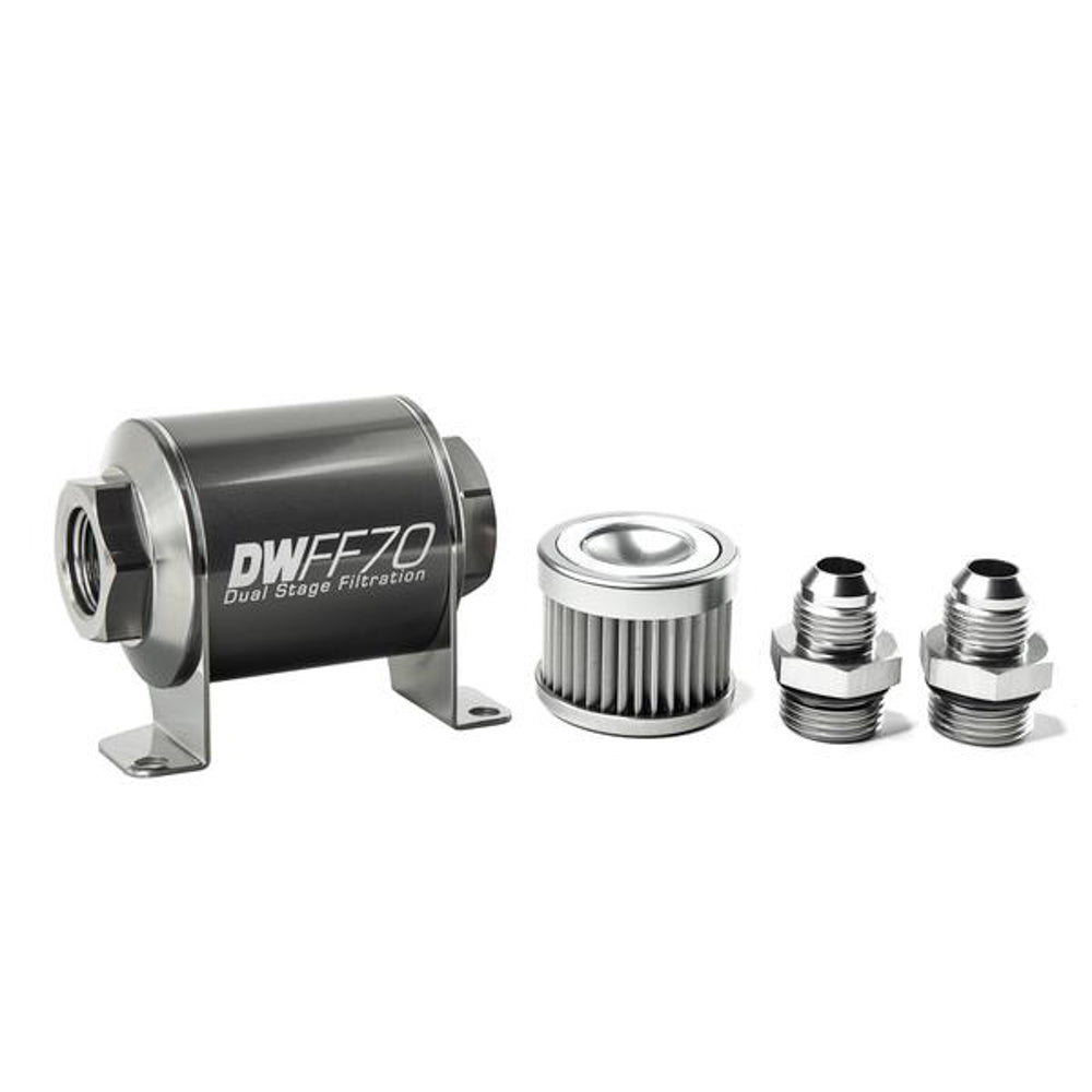 DEATSCHWERKS 8-03-070-010K-8 In-line Fuel Filter Kit 8an 10-Micron