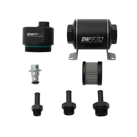 DEATSCHWERKS 8-FFR-070-010K-38 DeatschWerks 8-FFR-070-010K-38 70mm Billet Filter Regulator with 10 Micron Filtration and 3/8 Fittings