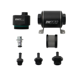 DEATSCHWERKS 8-FFR-070-010K-516 DeatschWerks 8-FFR-070-010K-516 70mm Billet Filter Regulator with 10 Micron Filtration and 5/16 Fittings