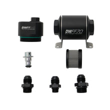 Load image into Gallery viewer, DEATSCHWERKS 8-FFR-070-010K-8 DeatschWerks 8-FFR-070-010K-8 70mm Billet Filter Regulator with 10 Micron 8AN Fittings