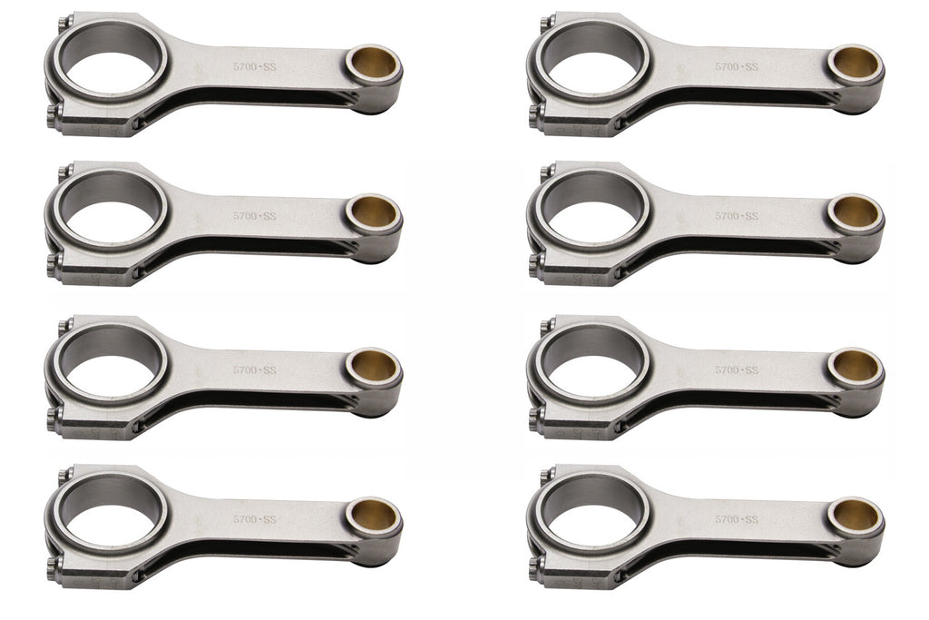 EAGLE CRS5700S3D SBC 4340 Forged H-Beam Rods 5.700
