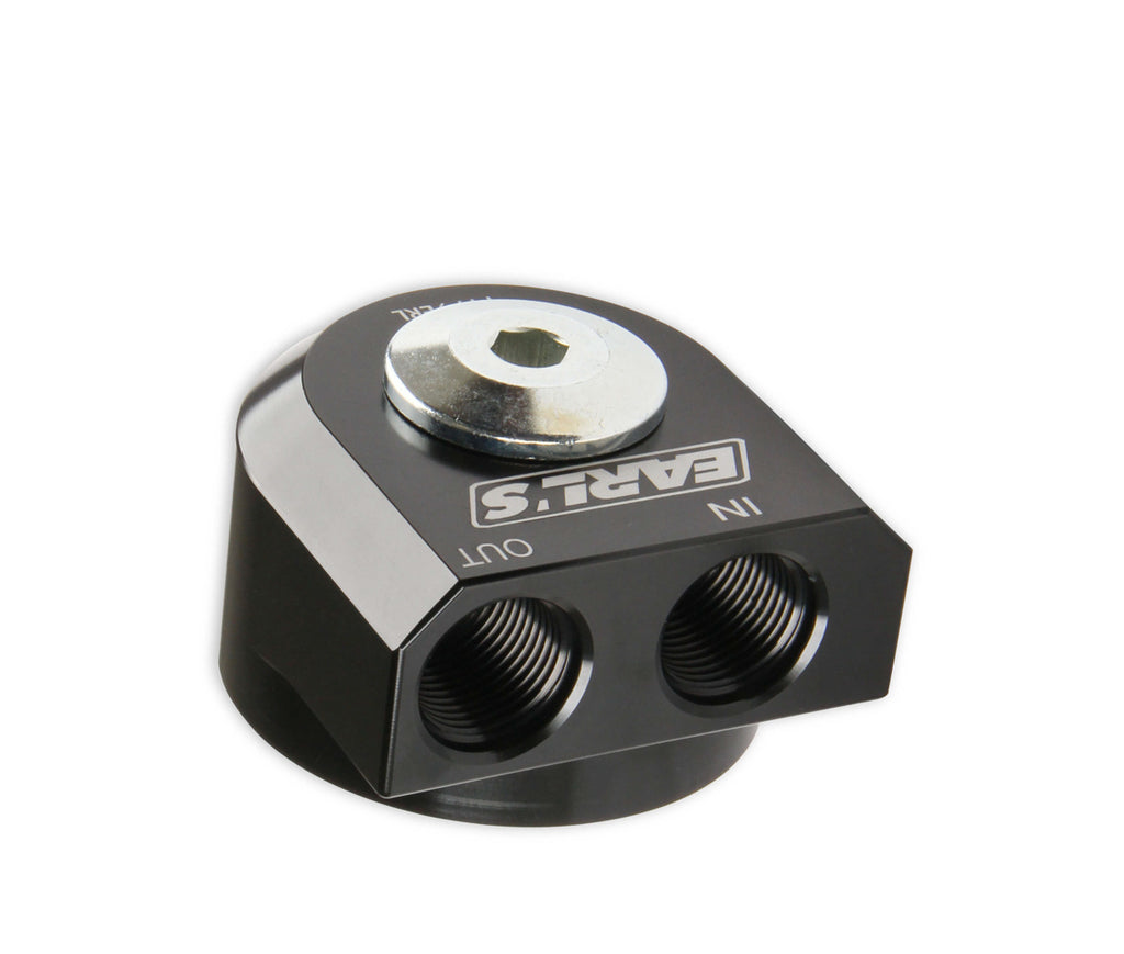 EARLS 1179ERL EARLS Oil Filter Adapter with 90-Degree Bend and -10 ORB Port