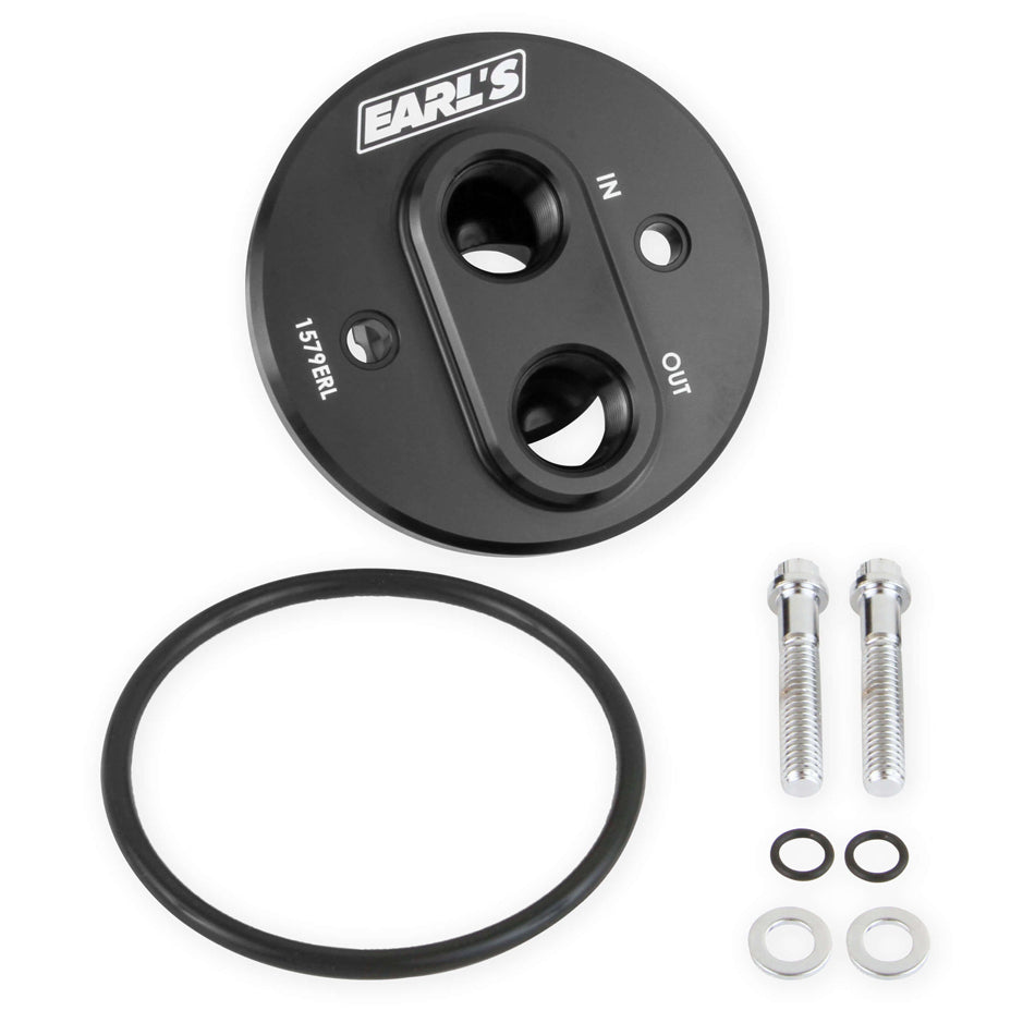 EARLS 1579ERL Oil Filter Adapter Chevy V8 68-00 Billet Aluminum