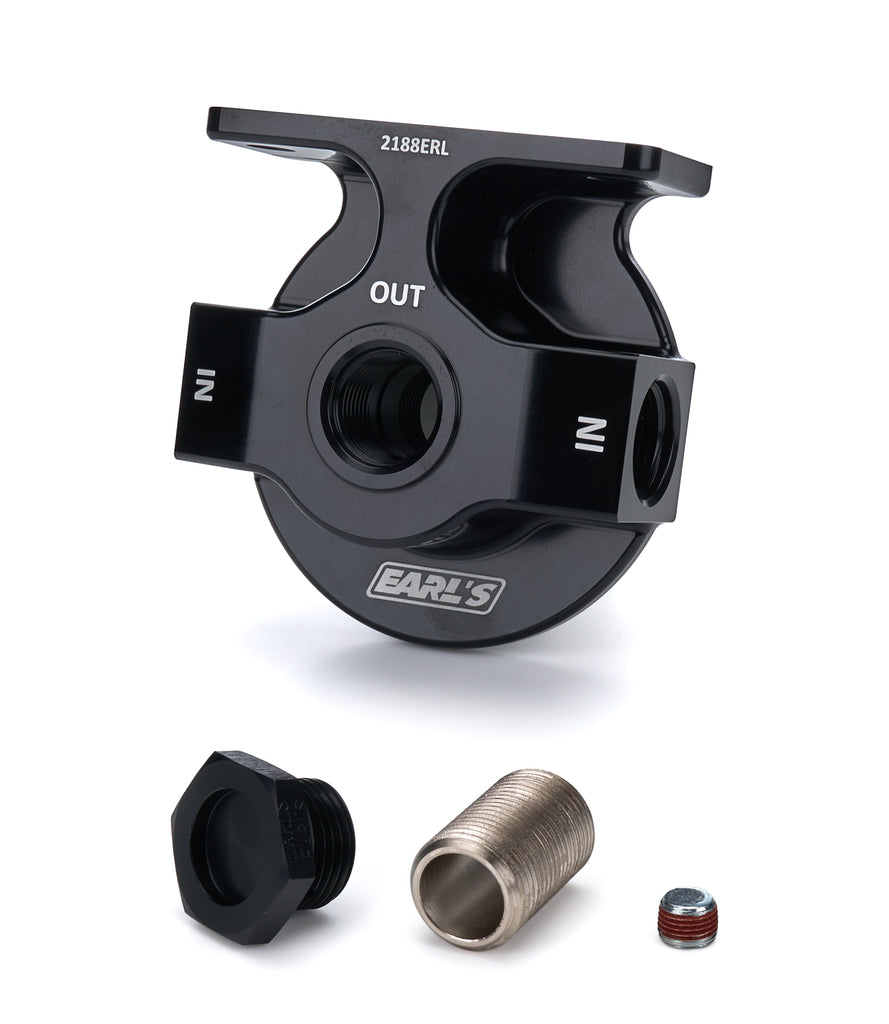 EARLS 2188ERL Billet Remote Oil Filter Mount - Lightweight
