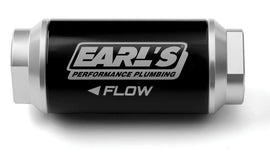 EARLS 230626ERL Billet Alm Fuel Filter w/6an ORB 100 GPH
