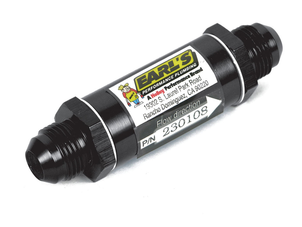 EARLS AT230106ERL #6 Fuel Filter W/Bronze Element Black