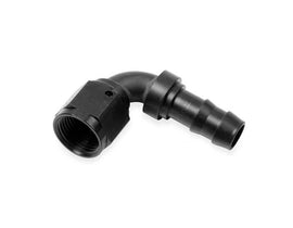 EARLS AT709167ERL 6an 90-Deg to 3/8 Male Barb Hose End - Black