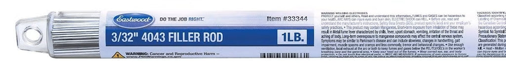 EASTWOOD 33344 Filler Rod 4043 3/32in 1LB