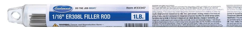 EASTWOOD 33347 Filler Rod ER308L 1/16 1LB