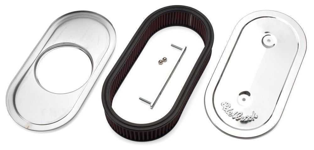 EDELBROCK 1236 Edelbrock Pro-Flo Oval Air Cleaner Assembly Part #1236 for Single 4-Barrel Carburetor