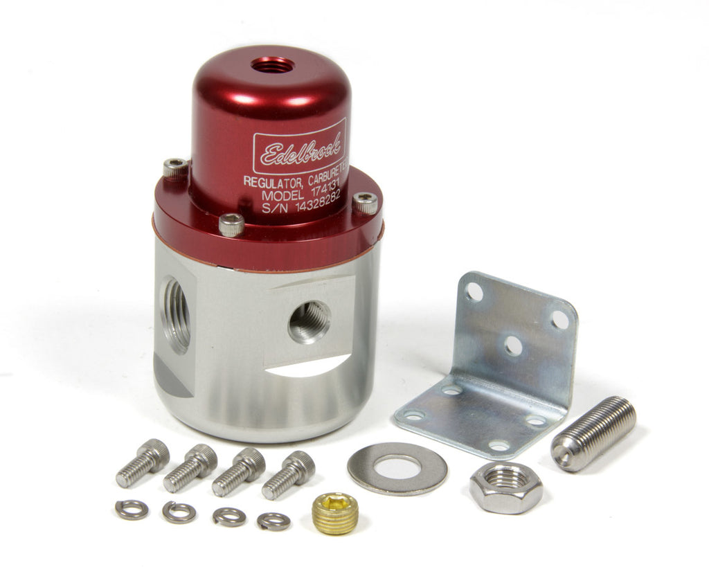 EDELBROCK 174131 Fuel Pressure Regulator Bypass Style 160GPH Red