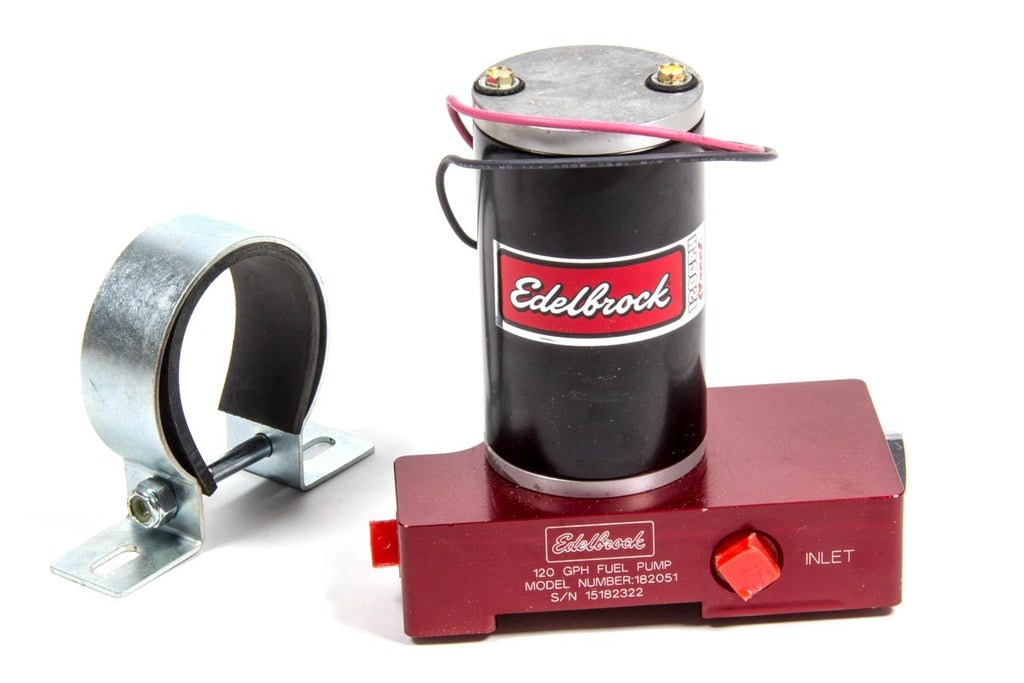 EDELBROCK 182051 Carb Electric Fuel Pump 120GPH @ 6.5psi Red