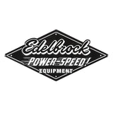 EDELBROCK 189147 Edelbrock Power Speed Metal Garage Sign - Steel Wall Decor with Black and White Finish
