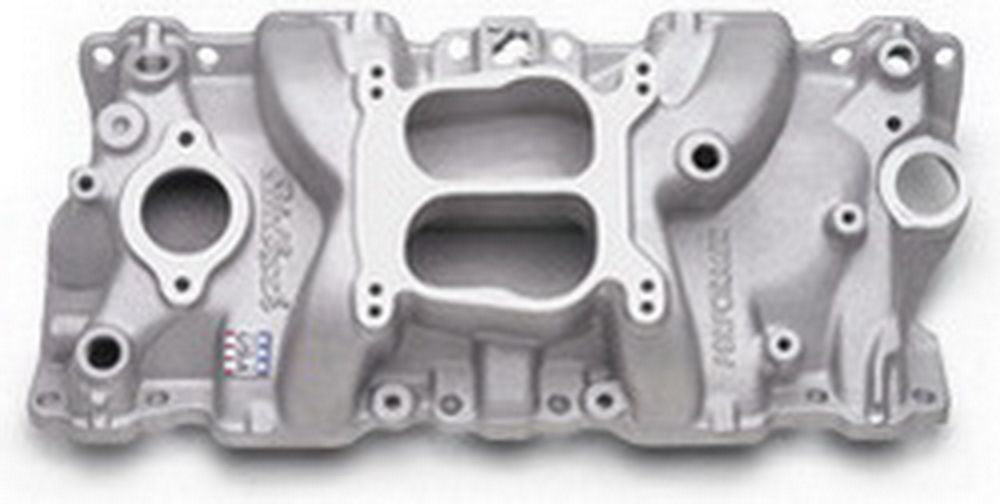 EDELBROCK 2104 SBC Performer Q-Jet Manifold - 262-400