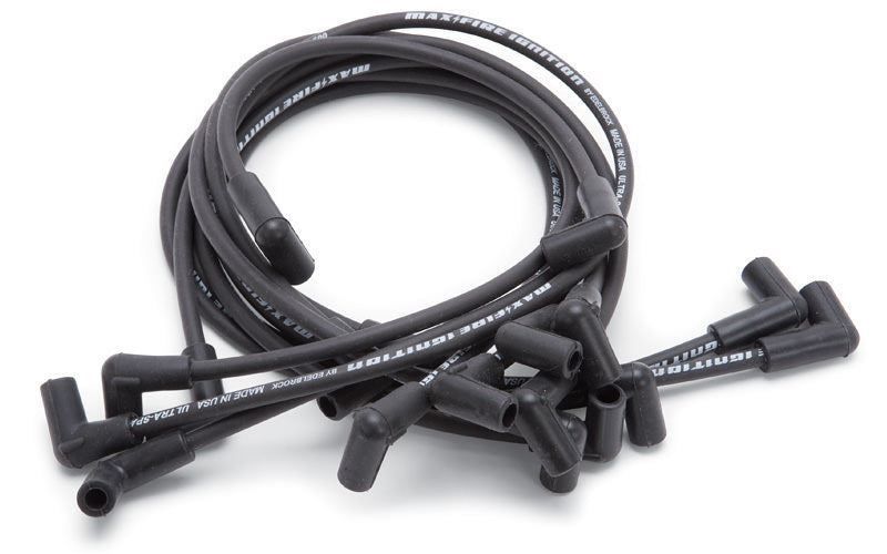 EDELBROCK 22702 Max Fire Plug Wire Set SBC w/HEI 90 Deg Black