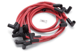 EDELBROCK 22712 Max Fire Plug Wire Set SBC w/HEI 90 Degree Red
