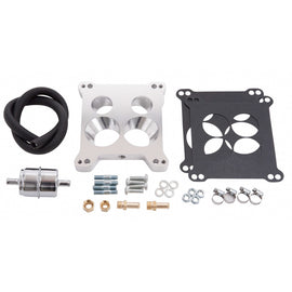 EDELBROCK 2697 Carburetor Adapter w/Fuel Line Kit