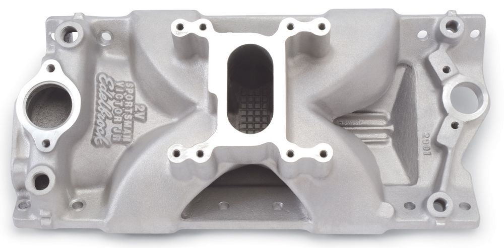 EDELBROCK 2901 SBC Victor Jr. Sportsman Manifold - 2 Barrel